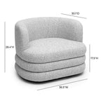 Fauteuil de salon pivotant en bouclette haute performance pour hôtel