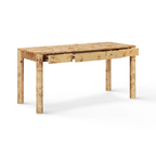 Bureau de travail à 3 tiroirs Burl, 60 po, naturel