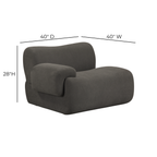 Chaise d'angle en tissu recyclé de qualité contractuelle