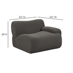 Chaise d'angle en tissu recyclé de qualité contractuelle