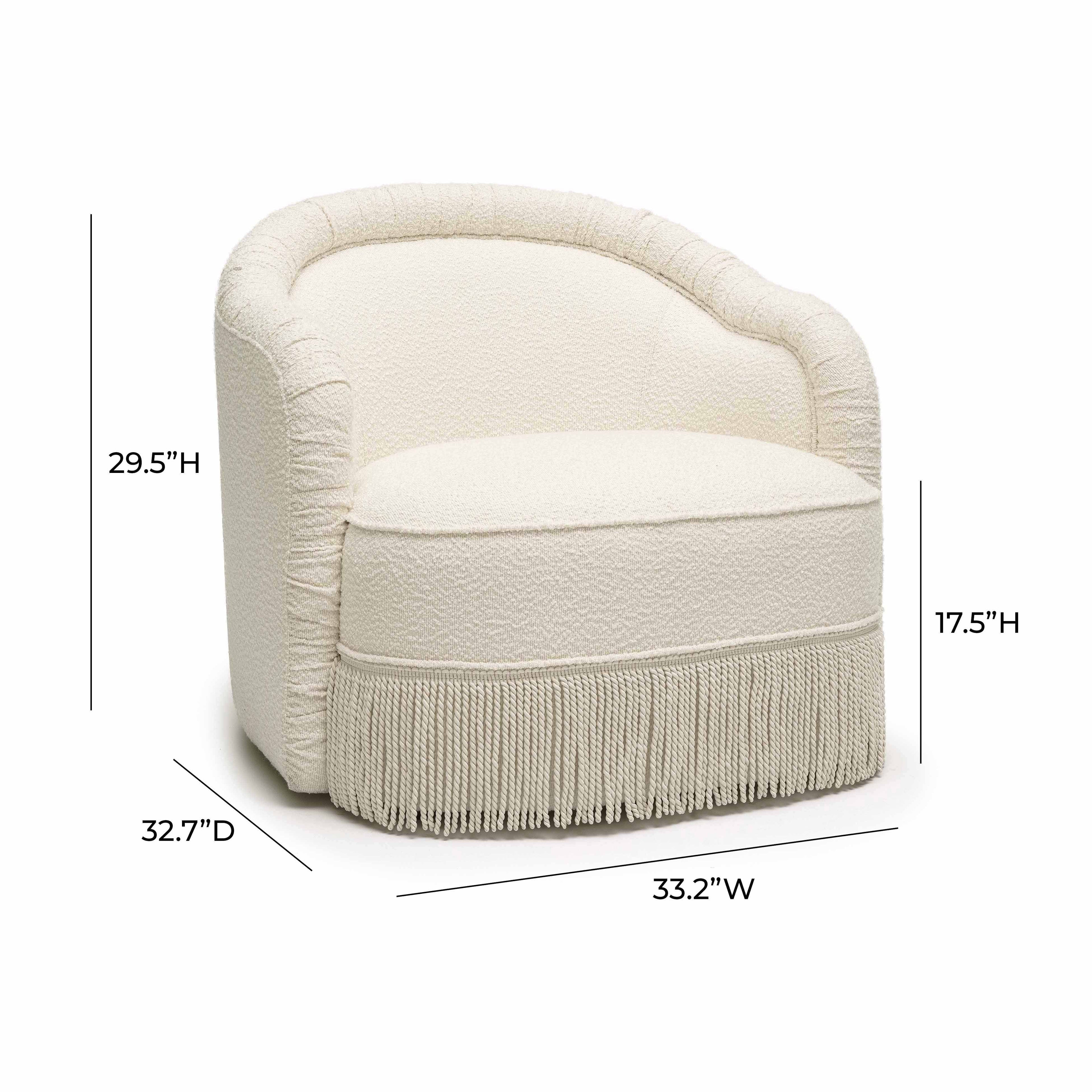 Pamela Tasseled Lounge Accent Chair